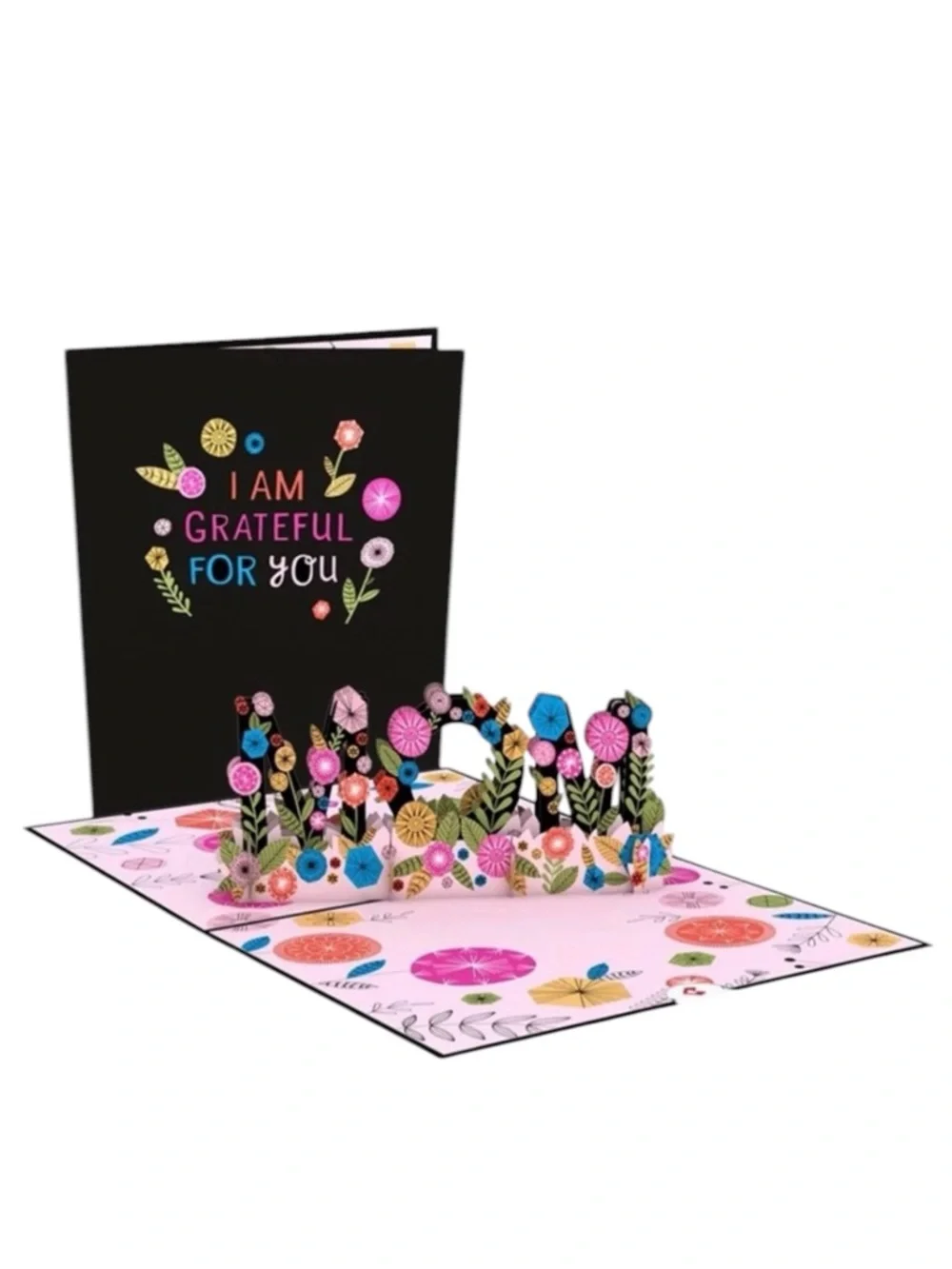 Love Grateful for Mom Pop-Up Card - Pink Floral
